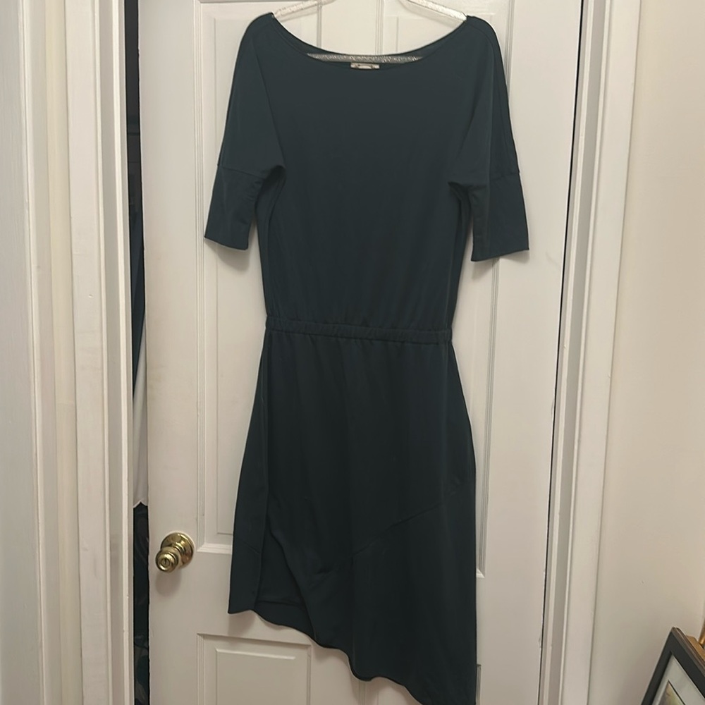 Teal Green Mia Joy/Joyfolie Angled Hem Soft Jersey Dress. Size M.